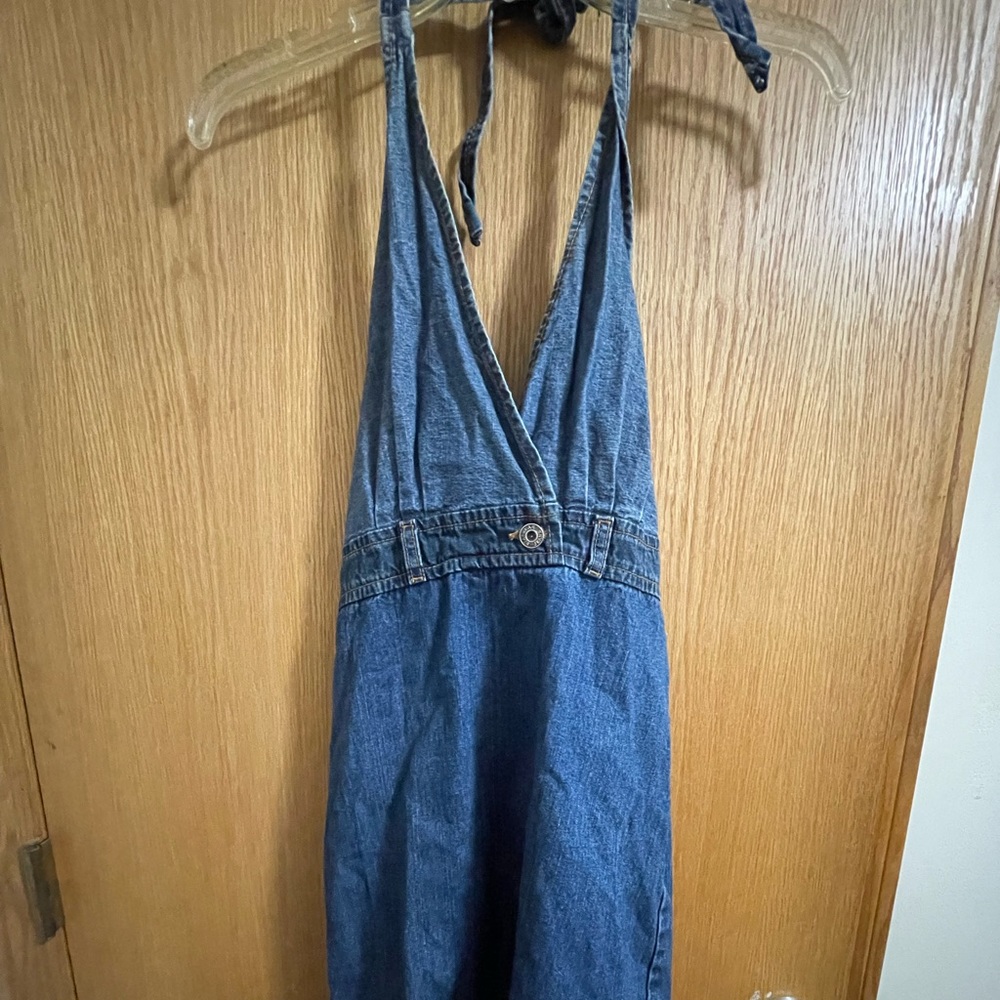 Small halter jeans dress